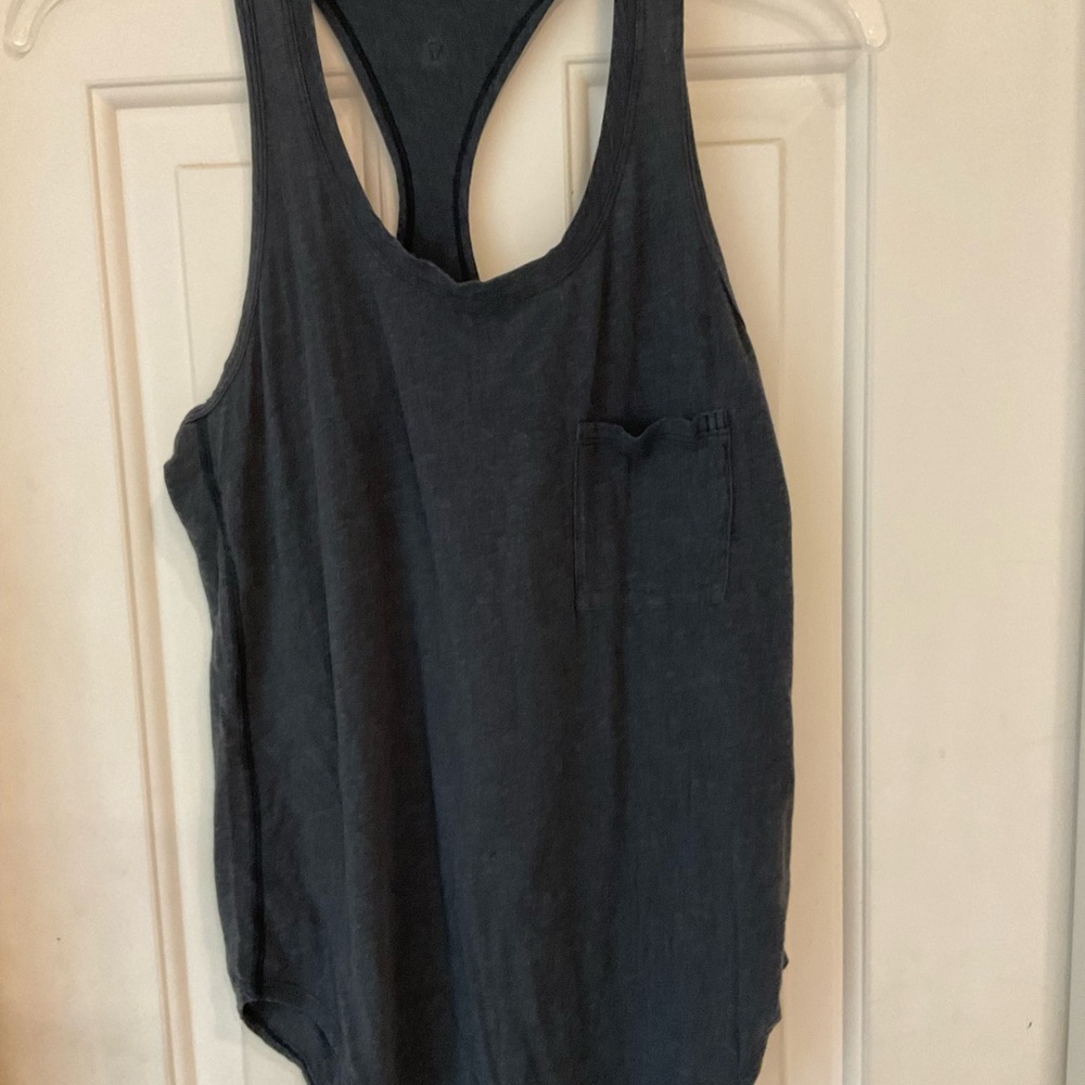 LuLuLemon Athletic Racer Tank, Charcoal, lightweight, Good Condition, Sz S - Picture 8 of 11